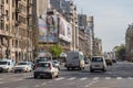 Rush Hour Traffic In University Square Of Bucharest Royalty Free Stock Photo