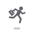 Rush icon. Trendy Rush logo concept on white background from Hum