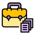 Rush job briefcase icon vector flat Royalty Free Stock Photo