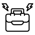 Rush job case icon, outline style Royalty Free Stock Photo