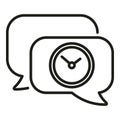 Rush job chat icon outline vector. Office work Royalty Free Stock Photo