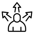 Rush job direction icon, outline style Royalty Free Stock Photo