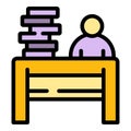 Rush job library icon vector flat Royalty Free Stock Photo