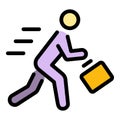 Rush job running icon vector flat Royalty Free Stock Photo