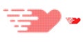 Rush Lovely Heart Halftone Dot Icon