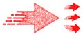 Rush Move Right Polygonal Web Vector Mesh Illustration Royalty Free Stock Photo