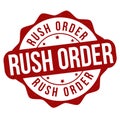 Rush order label or stamp Royalty Free Stock Photo