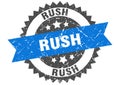 Rush stamp. rush grunge round sign. Royalty Free Stock Photo