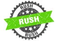 Rush stamp. rush grunge round sign. Royalty Free Stock Photo