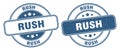 Rush stamp. rush label. round grunge sign Royalty Free Stock Photo