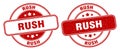 Rush stamp. rush label. round grunge sign Royalty Free Stock Photo