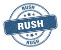 rush stamp. rush round grunge sign. Royalty Free Stock Photo