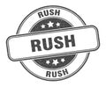 rush stamp. rush round grunge sign. Royalty Free Stock Photo