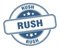 rush stamp. rush round grunge sign. Royalty Free Stock Photo