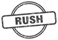 rush stamp. rush round grunge sign. Royalty Free Stock Photo