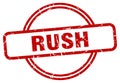 rush stamp. rush round grunge sign. Royalty Free Stock Photo