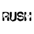 Rush stamp on white