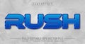 Rush text editable style effect Royalty Free Stock Photo