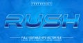 Rush text editable style effect Royalty Free Stock Photo