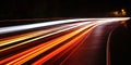 Rush of Twilight: Streaks of Speed. Speed light trails, Colorful glowing swirls. Generative AI