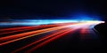 Rush of Twilight: Streaks of Speed. Speed light trails, Colorful glowing swirls. Generative AI