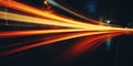 Rush of Twilight: Streaks of Speed. Speed light trails, Colorful glowing swirls. Generative AI