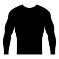 Rushguard Rashguard icon black color vector illustration flat style image