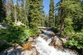 Rushing creek along the Cascade Canyon trail in Grand Teton National Park Royalty Free Stock Photo