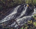 Rushing mountain stream, autumn atmosphere Royalty Free Stock Photo