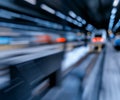 Rushing train abstraction bokeh Royalty Free Stock Photo