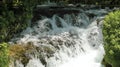 Rushing water flowing from the mountains.