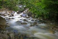 Rushing water over rocks in a creek