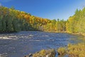 Rushing Waters in the Fall Forest Royalty Free Stock Photo