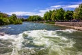 Rushing Waters Of Truckee River Along River Walk Royalty Free Stock Photo