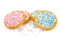 Rusk with blue and pink mice