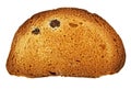 Rusk with raisins on a white background Royalty Free Stock Photo
