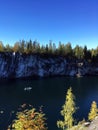 Ruskeala national Park in Karelia, lake view Royalty Free Stock Photo