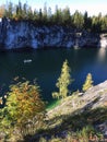 Ruskeala national Park in Karelia, lake view