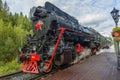Old Soviet mainline steam locomotive LV-0522