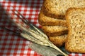 Rusks of Wholemeal Flour with Ears of Wheat Royalty Free Stock Photo