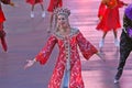 Female performer dancing on roller skates