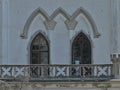 Rusovce castle windows and balcony detail, Slovakia