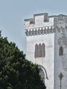 Rusovce castle windows and side tower detail, Slovakia