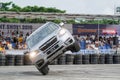 Russ Swift performing stunts in Subaru cars during the Subaru Mo Royalty Free Stock Photo