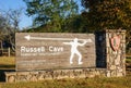 NPS Welcome Sign at Russell Cave National Monument Royalty Free Stock Photo