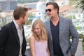 Russell Crowe, Ryan Gosling, Angourie Rice Royalty Free Stock Photo