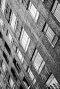 russels Old Town - Belgium - Abstract view over the patterned windows of an old social borrow building, called Rempart des Moines