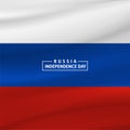 Realistic Russian Flag. Russia Independence day Design Royalty Free Stock Photo