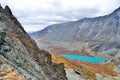 Russia, The Altai mountains, lake Acchan Akchan in september in cloudy weather