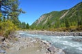 Russia, Altai Republic, river Karakabak Royalty Free Stock Photo